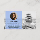 Berufliche Massage Blue Business Card mit Foto Treuekarte (Rückseite)