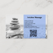 Berufliche Massage Blue Business Card mit Foto Treuekarte (Vorderseite)