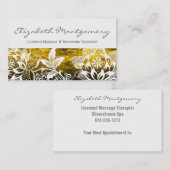 Berufliche Massage-Visitenkarte der weißen Blume Terminkarte (Vorne/Hinten)