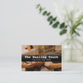 Berufliche Massagetherapie Masseuse Entspannung Visitenkarte (Stehend Vorderseite)