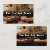 Berufliche Massagetherapie Masseuse Entspannung Visitenkarte (Vorne/Hinten)