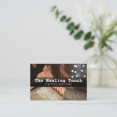 Berufliche Massagetherapie Masseuse Entspannung Visitenkarte (Stehend Vorderseite)