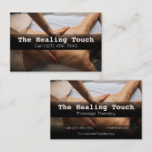 Berufliche Massagetherapie Masseuse Entspannung Visitenkarte (Vorne/Hinten)