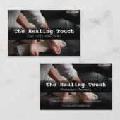 Berufliche Massagetherapie Masseuse Entspannung Visitenkarte (Vorne/Hinten)