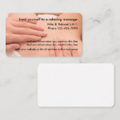 Berufliche Massagetherapie Visitenkarte (Vorne/Hinten)