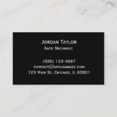 Berufliche Mechanische Visitenkarte (Rückseite)