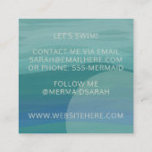 Berufliche Mermaid Square Visitenkarten Quadratische Visitenkarte (Rückseite)