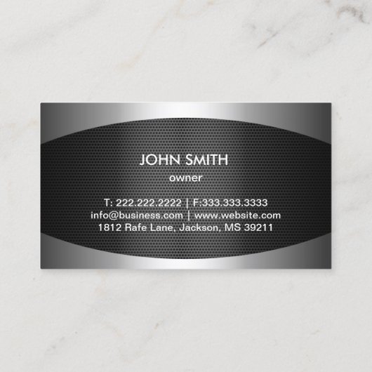 Berufliche Metal-Background-Automotive Visitenkarte (Rückseite)