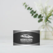 Berufliche Metal-Background-Automotive Visitenkarte (Stehend Vorderseite)