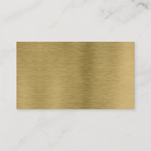 Berufliche Metal Gold Moderne Visitenkarte (Rückseite)