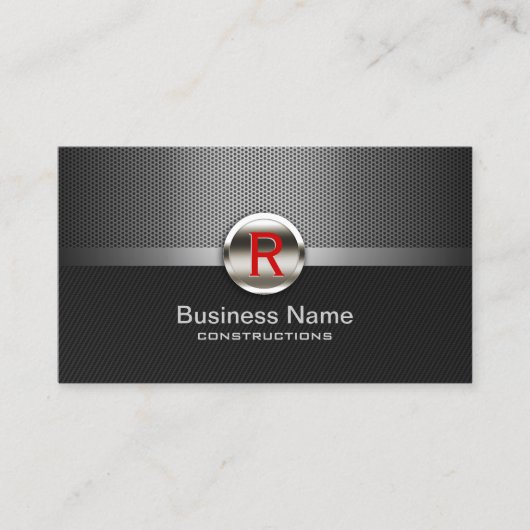 Berufliche Metallmonogrammkonstruktion Visitenkarte (Vorderseite)