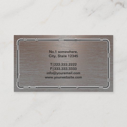 Berufliche Metallrohre Pro Reparatur Visitenkarte (Rückseite)