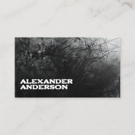 Berufliche Minimal Black Scribble Visitenkarte