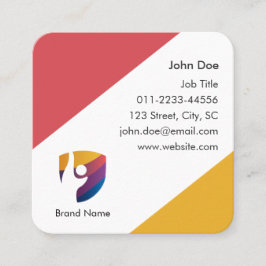 Berufliche Minimal einfach, modern und farbenfroh Quadratische Visitenkarte