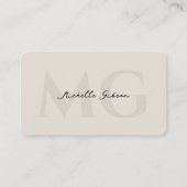 Berufliche Minimal einfache Sand Modernität Visitenkarte (Vorderseite)