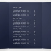 Berufliche Minimal Navy Blauer Dreifach-Broschüre Dreifach Gefaltete Karte (Innenseite Mitte)