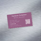 Berufliche Minimal Qr Code Berry Business Card Magnetische Visitenkarte (Beispiel)