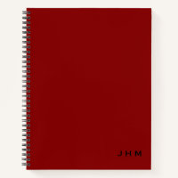 Berufliche Minimal Red Black Monogram Initials