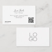 Berufliche Minimal-Script QR CODE-Visitenkarte Visitenkarte (Vorne/Hinten)