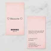 Berufliche minimale erröten Leinenrabatt-Vertikale Visitenkarte (Vorne/Hinten)