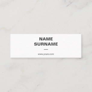 Berufliche minimale Typografie-Minigeschäfts-Kart Mini Visitenkarte