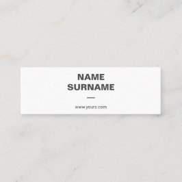 Berufliche minimale Typografie-Minigeschäfts-Karte Mini Visitenkarte