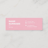 Berufliche minimale Typografie-Minigeschäfts-Karte Mini Visitenkarte (Rückseite)