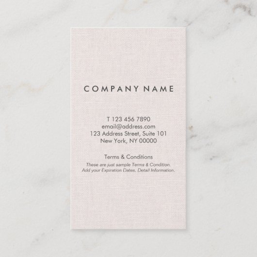 Berufliche minimale vertikale visitenkarte (Rückseite)