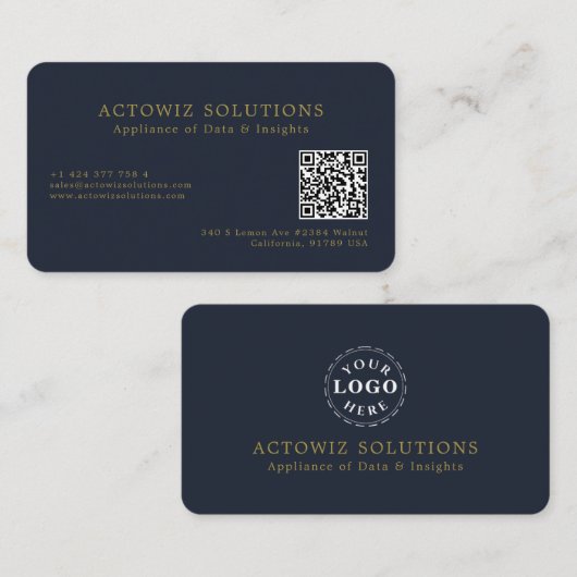 Berufliche Minimalistisch bearbeitbare Information Visitenkarte (Vorne/Hinten)