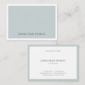 Berufliche Minimalistisch blaugrüne Vorlage Visitenkarte (Vorne/Hinten)