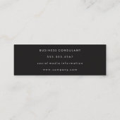 Berufliche Minimalistische Akzente Mini Visitenkarte (Rückseite)