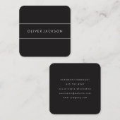 Berufliche Minimalistische Akzente Quadratische Visitenkarte (Vorne/Hinten)
