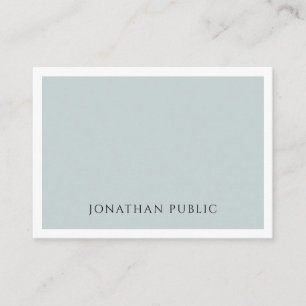 Berufliche Minimalistische blaues Grün-einfache Visitenkarte