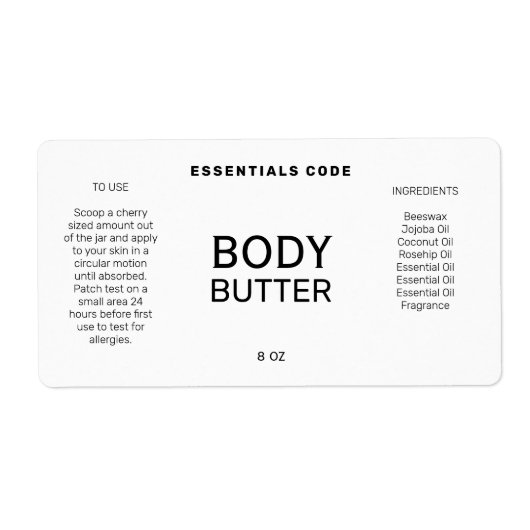 Berufliche Minimalistische Buttermarken (Vorne)