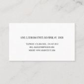 Berufliche Minimalistische Druckrosa Visitenkarte (Rückseite)