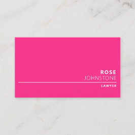 Berufliche Minimalistische Druckrosa Visitenkarte