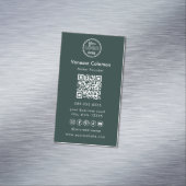 Berufliche Minimalistische dunkle grüne Visitenkar Magnetische Visitenkarte (Beispiel)