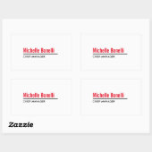 Berufliche Minimalistische, einfache Weiße Moderne Rechteckiger Aufkleber (Blatt)