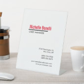 Berufliche Minimalistische, einfache Weiße Moderne Sockelschild (In SItu)