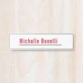 Berufliche Minimalistische, einfache Weiße Moderne Türschild (Vorderseite )