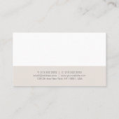 Berufliche minimalistische Elegante Design Moderne Visitenkarte (Rückseite)