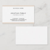 Berufliche Minimalistische Elegante Farben Chic Visitenkarte (Vorne/Hinten)