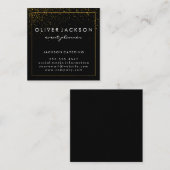 Berufliche Minimalistische Goldgrenze / Goldstaub Quadratische Visitenkarte (Vorne/Hinten)