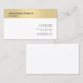 Berufliche Minimalistische Goldvorlage Visitenkarte (Vorne/Hinten)