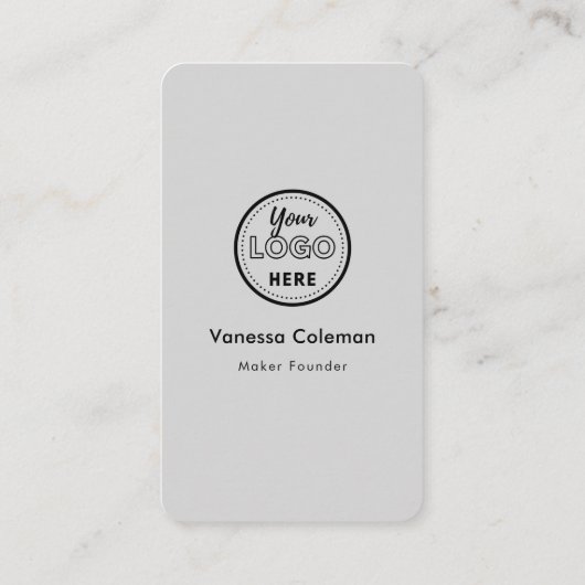 Berufliche Minimalistische Grau-Visitenkarte Visitenkarte (Rückseite)