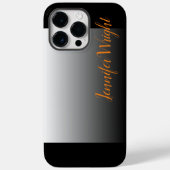 Berufliche minimalistische Handschrift grau schwar Case-Mate iPhone Hülle (Rückseite)