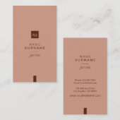 Berufliche Minimalistische Kaffee-Brown-Vertikale Visitenkarte (Vorne/Hinten)