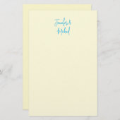 Berufliche minimalistische Kalligraphie Briefpapier (Vorne/Hinten)