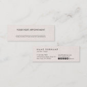 Berufliche Minimalistische Leinenminiverabredung Mini Visitenkarte (Vorne/Hinten)