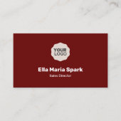 Berufliche Minimalistische Maroon Business Card Visitenkarte (Vorderseite)